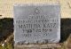 Headstone: Matilda Katz